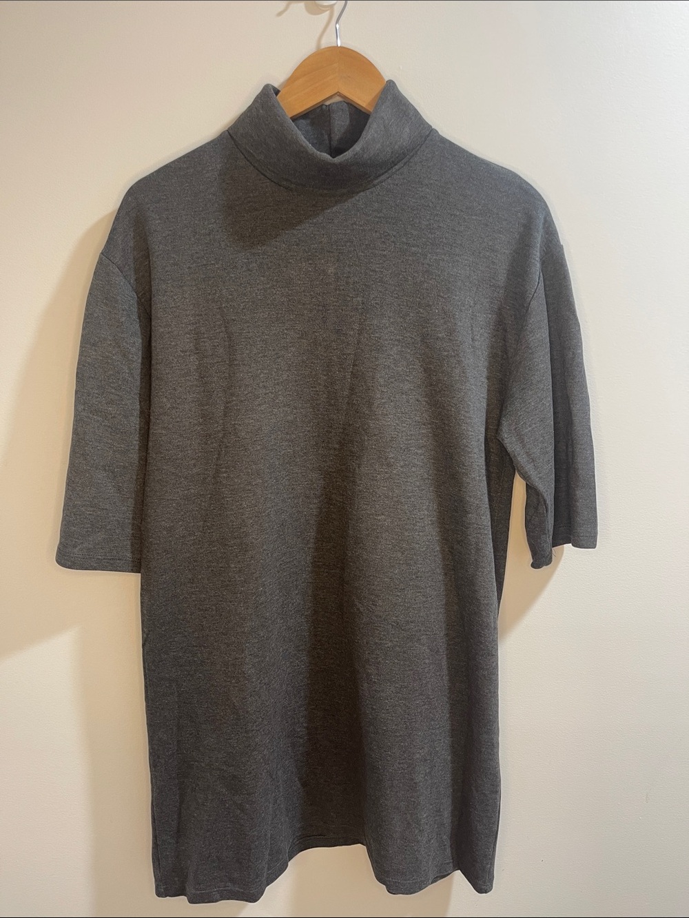 Zara Women's Charcoal Gray Turtleneck Dress Size M